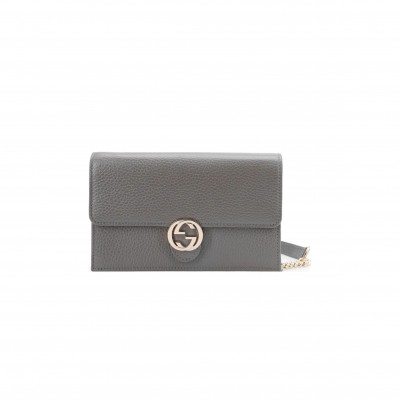 GUCCI DOLLAR CALFSKIN INTERLOCKING G CHAIN WALLET 510314 (20*13*6cm)